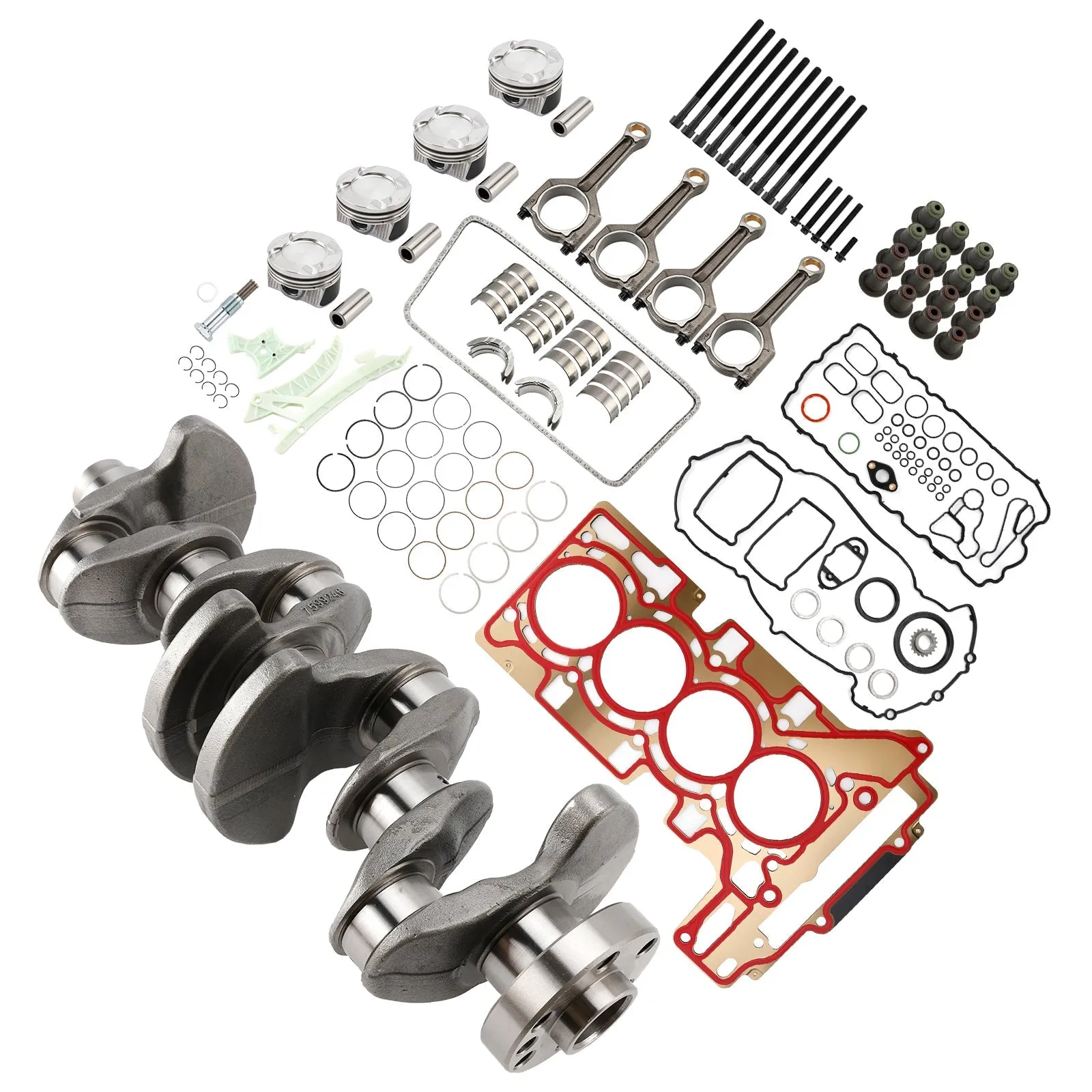 Kit de révision et de reconstruction de vilebrequin, bielles, pistons et joints pour BMW 528i/528ix F10 F11 N20 2011-2017 11257640166