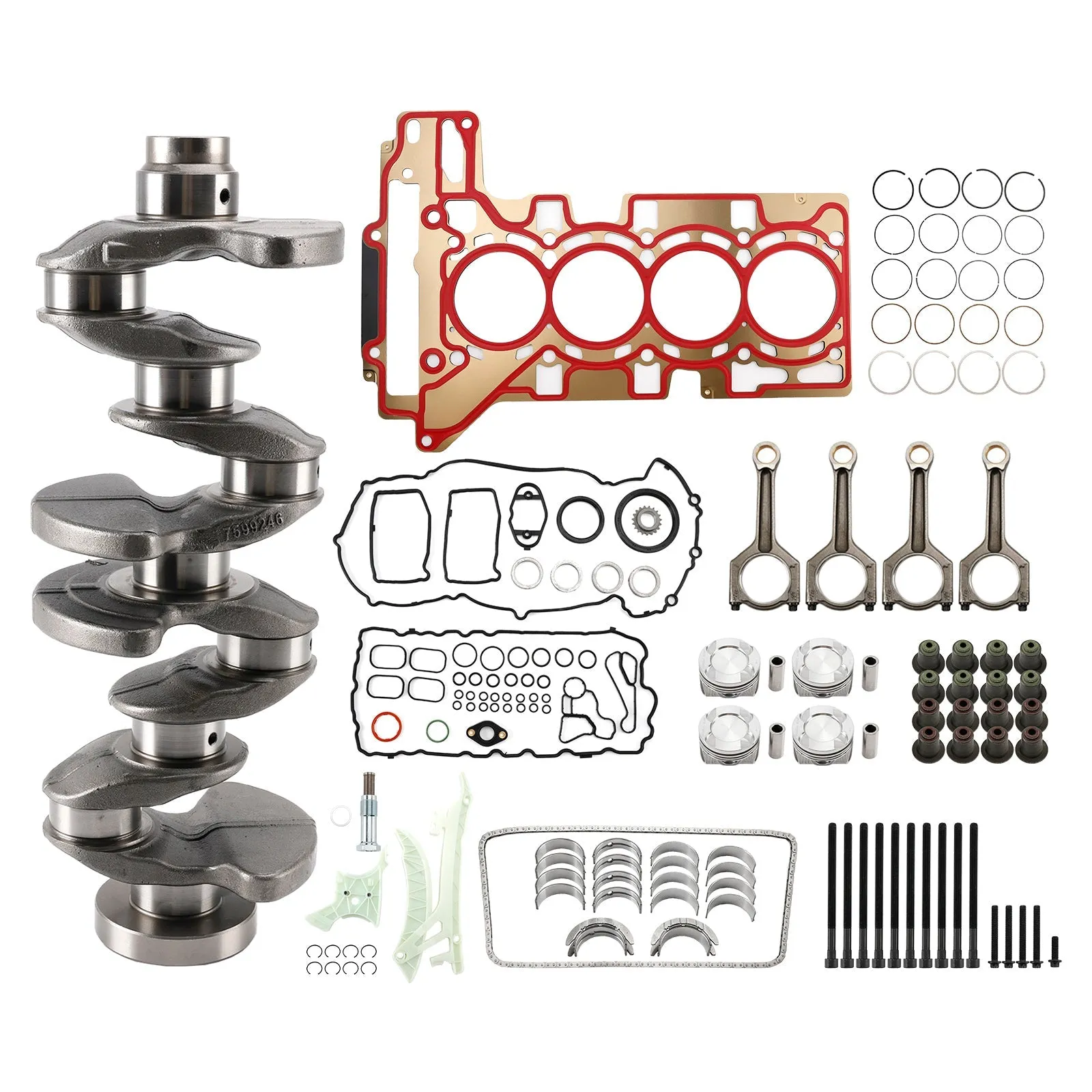 Kit de révision et de reconstruction de vilebrequin, bielles, pistons et joints pour BMW 228i/228ix F22 F23 N20 2012-2016 11257640166