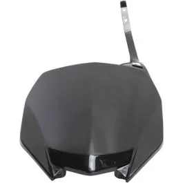 UFO YA04860#001 FRONT NUMBER PLATE YAMAHA BLACK