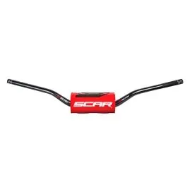 SCAR S9142R HANDLEBAR O2 LOW BK/RD PAD