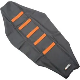 MOOSE RACING KTM25015-336RT RIBBED SEAT COVER BLACK/ORANGE