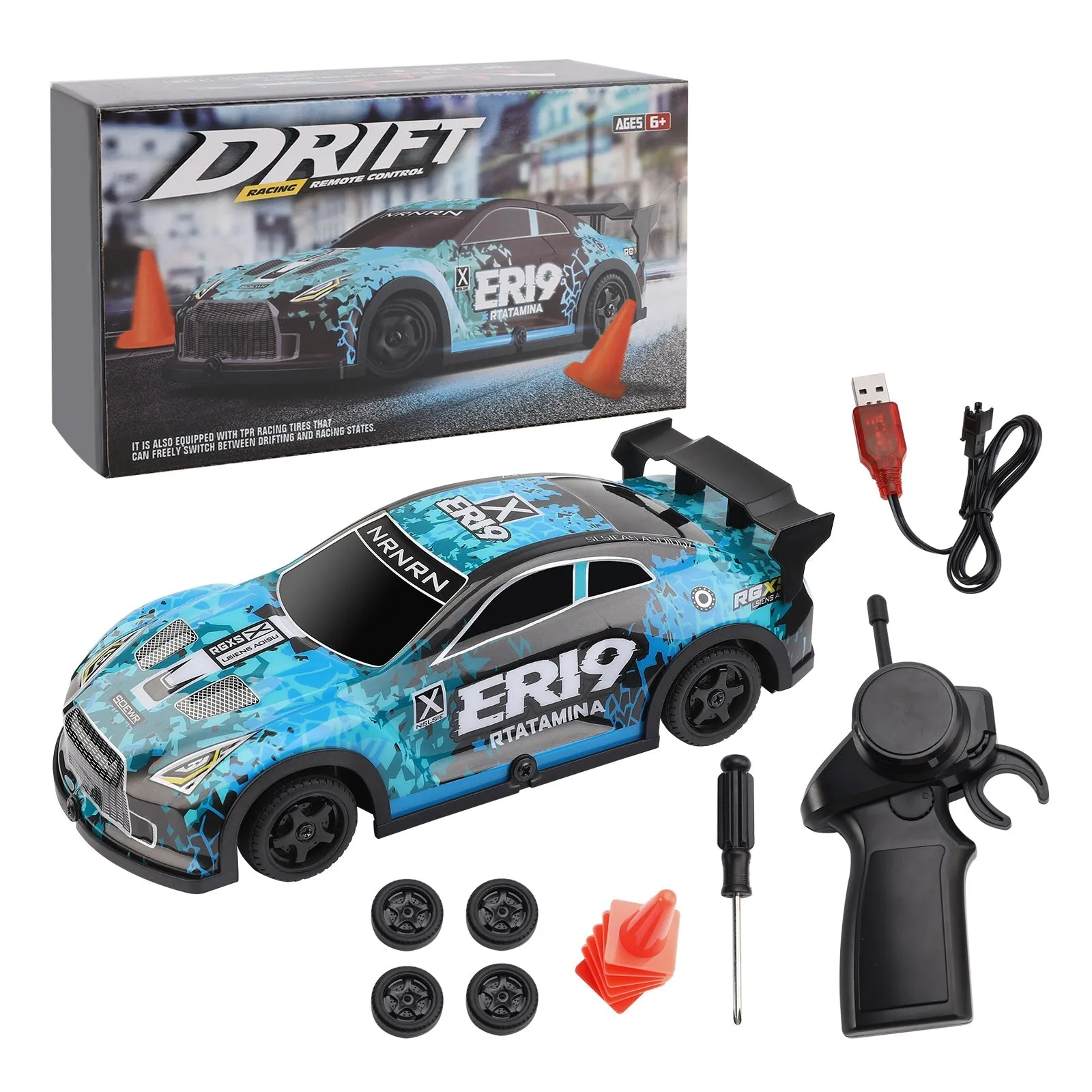 Wltoys 22206 RTR 1/22 2,4G 15 km/h Voiture de course Châssis en métal Jouet Cadeau Bleu