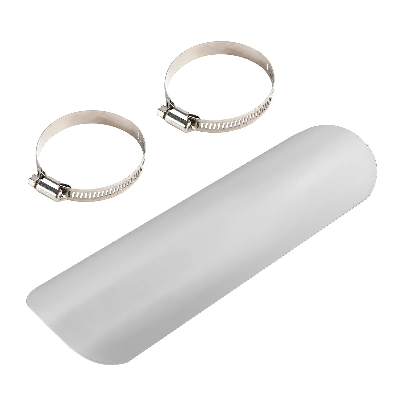 Couvercle de déflecteur de chaleur pour silencieux d'échappement en acier chromé pour moto et scooter, noir