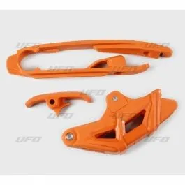 UFO KT04067@127 CHAIN GUIDE & SLIDER KIT KTM SX/SX-F ORANGE