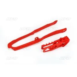 UFO HO04690#070 CHAIN GUIDE & SLIDER KIT HONDA CRF RED
