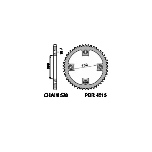 1248 15 18nc Pignone Pbr Passo 520 - 11 > 17 Denti Per Ktm Exc Enduro 2000 > 2003-1248-15-18NC-127736