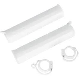 UFO KT03011#047 FORK SLIDER PROTECTORS KTM 125-600 W/WP-FORKS (90-92) WHITE