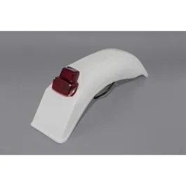 UFO ME08026W VINTAGE UNI ENDURO REAR FENDER W/ TAILLIGHT (79-89) WHITE