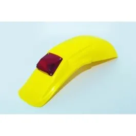 UFO ME08027D VINTAGE UNI ENDURO REAR FENDER W/ TAILLIGHT (83-93) YELLOW