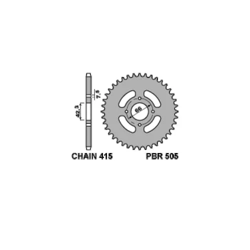 140 13 18nc Pignone Pbr Passo 415 - 9 > 15 Denti Per Malaguti Dribbling Ae-ks 1987 > 1990-140-13-18NC-127910