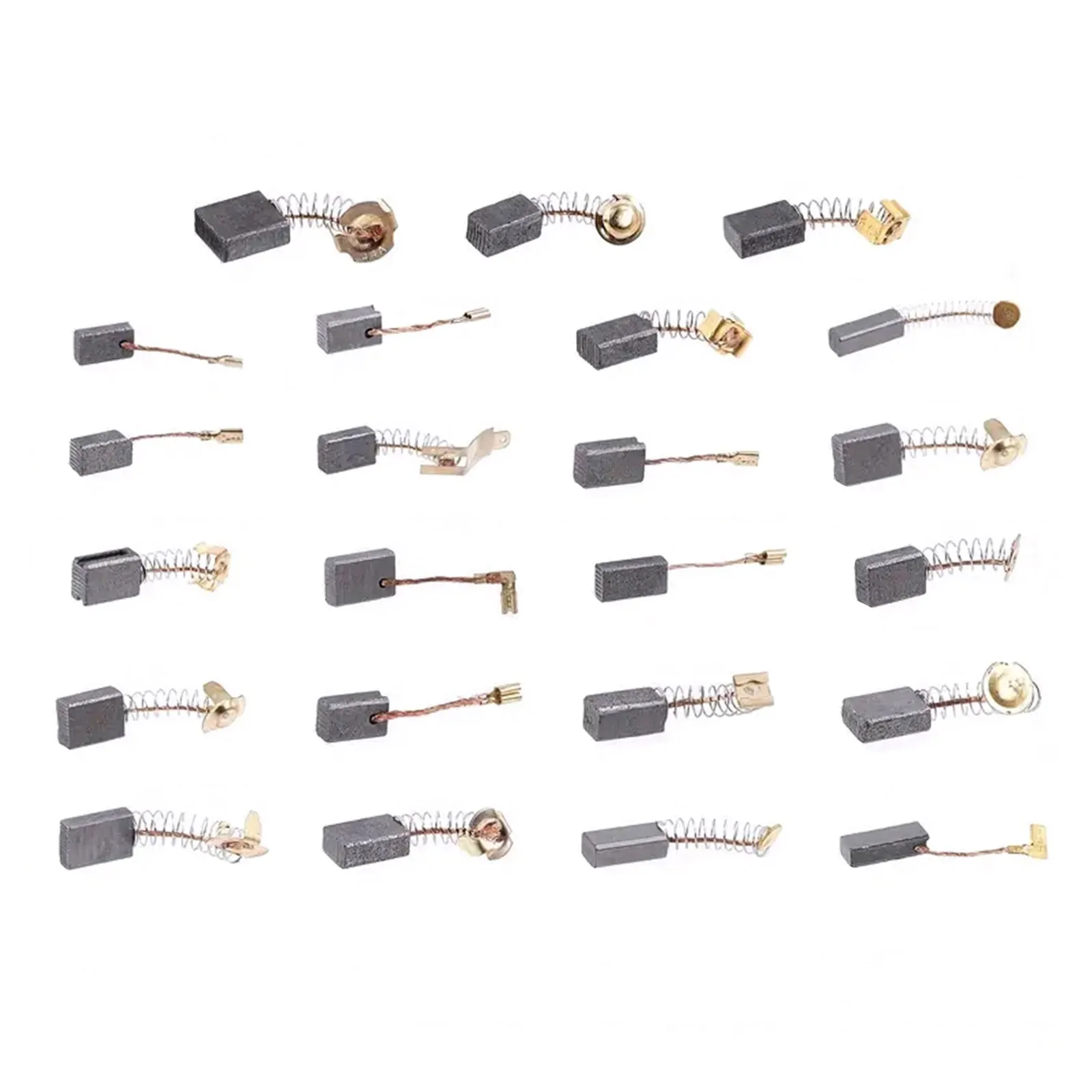 Lot de 46 balais de charbon pour moteur électrique, 23 tailles, pièce de rechange pour réparation d'outils électriques
