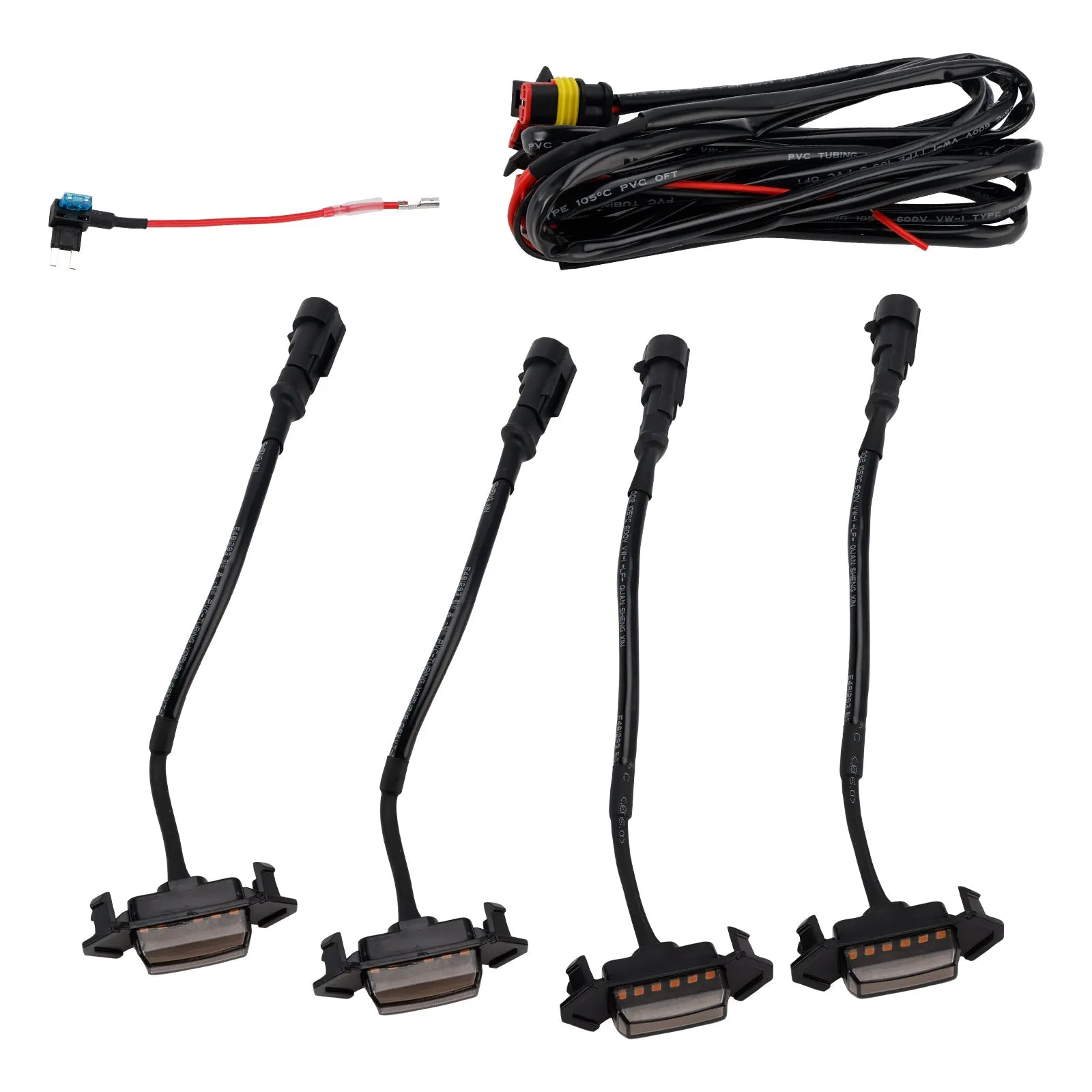 Kit d'éclairage LED pour calandre avant à lentille fumée ambrée pour Toyota Tacoma 2016-2023