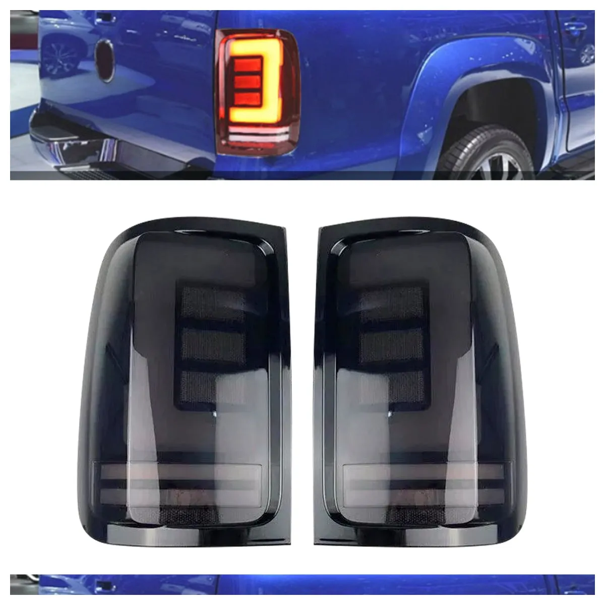 2010-2018 Paire de Feux Arrière LED Fumés Pour VW Amarok V6