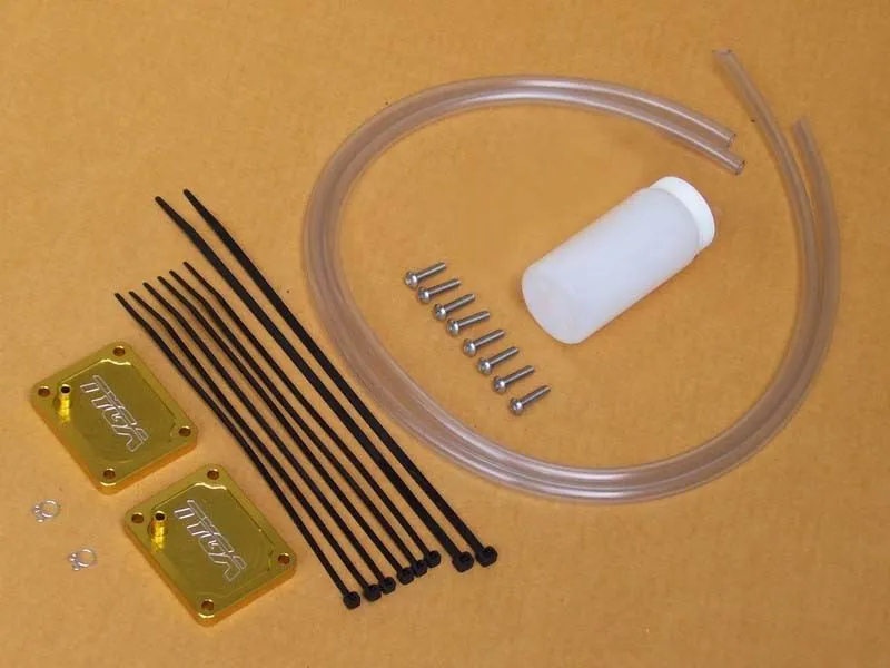 2 coperchietti valvole con spurgo Tyga Performance per Suzuki RGV gamma 250 vj22 90-95 oro