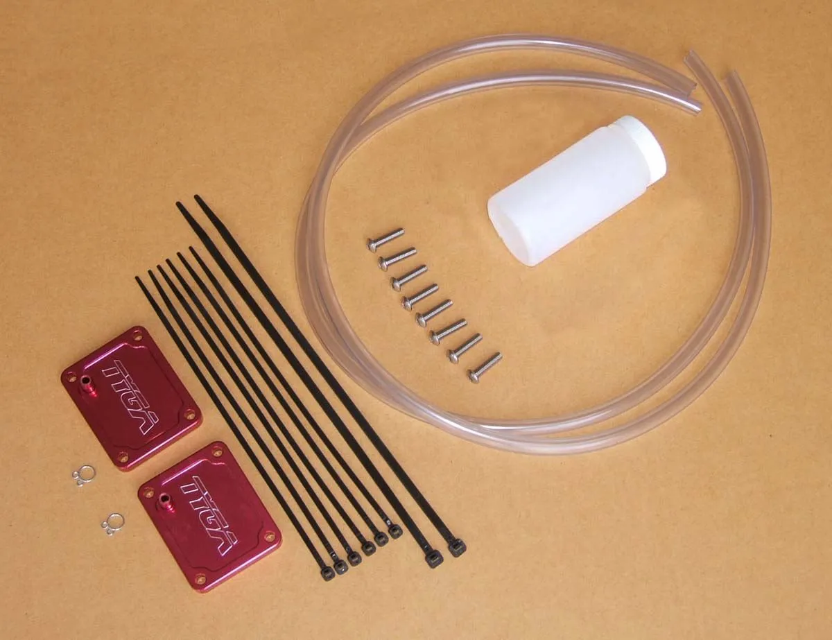 2 coperchietti valvole con spurgo Tyga Performance per Suzuki RGV gamma 250 vj22 90-95 rossi