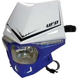 UFO PF01715#W089 STEALTH HEADLIGHT (12V/35W & LED) DUAL COLOR WHITE/REFLEX-BLUE