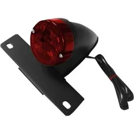 PARTS UNLIMITED 011135211 CUSTOM REPLACEMENT TAIL LIGHT / RED LENS / BLACK