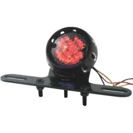 PARTS UNLIMITED 0120110111 CUSTOM REPLACEMENT TAIL LIGHT & LICENSE PLATE LIGHT / CLEAR LENS / BLACK SILVER