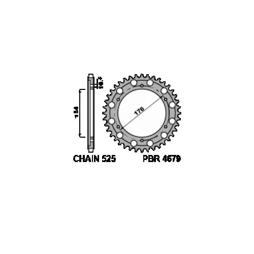2047 16 18nc Pignone Pbr Passo 525 - 15 > 17 Denti Per Honda Crossrunner 2015 > 2020-2047-16-18NC-127179