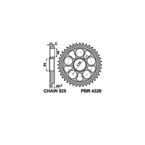 2050 14 18nc Pignone Pbr Passo 525 - 14 > 15 Denti Per Ducati Biposto 1996 > 2002-2050-14-18NC-126636