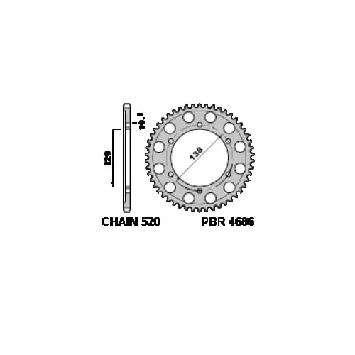 2067 14 18nc Pignone Pbr Passo 520 - 12 > 15 Denti Per Honda Cbr-r 2011 > 2013-2067-14-18NC-127020