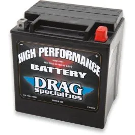 DRAG SPECIALTIES DRSM7230L BATTERY HIGH PERFORMANCE AGM 12V LEAD ACID REPLACEMENT 166 MM X 126 MM X 175 MM BLACK