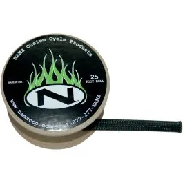 NAMZ NBFS-2504 WIRE FLEX SLEEVING ID Ø 1/2' 25' ROLL (12 7 MM/7 62 M) BLACK