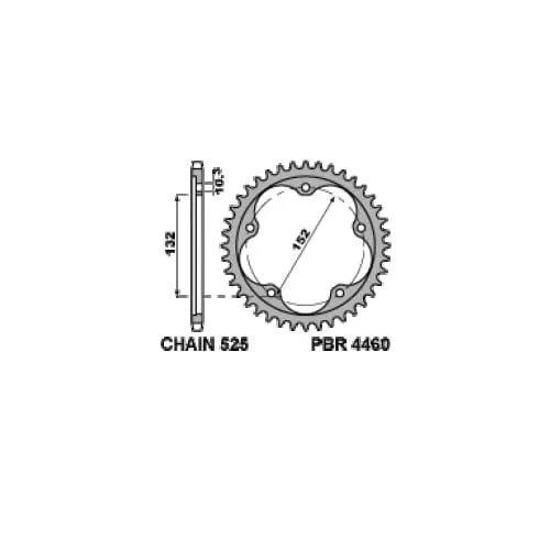 2253 16 18nc Pignone Pbr Passo 525 - 14 > 17 Denti Per Mv Agusta B3 800 Rr 2017 > 2021-2253-16-18NC-127957