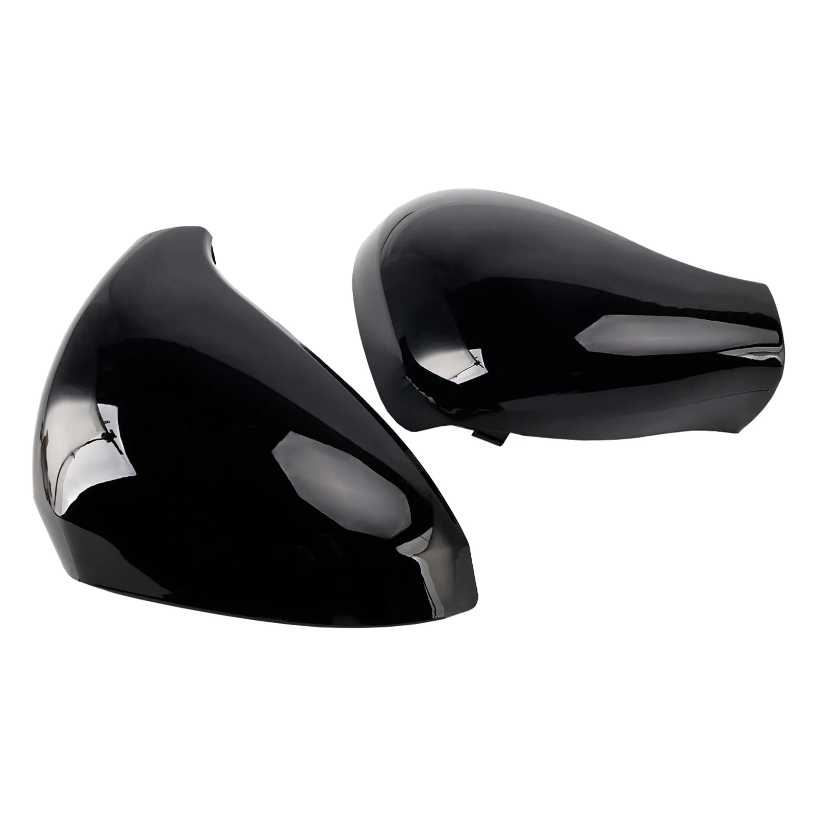 Coques de rétroviseurs latéraux pour Peugeot 207 Hatchback (07/2006-05/2015), boîtier de rétroviseur noir brillant, référence générique 9680194877