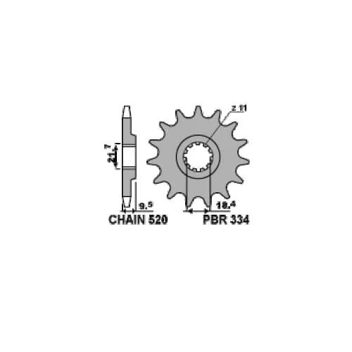 295 15 18nc Pignone Pbr Passo 530 - 13 > 16 Denti Per Honda Cbr-f 1987 > 1990-295-15-18NC-127095