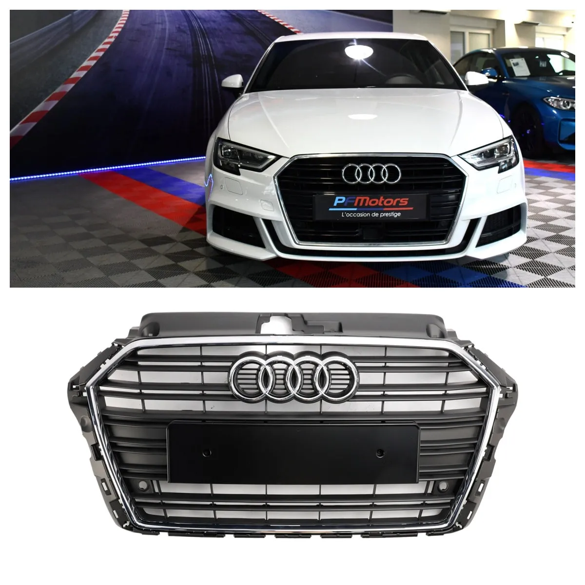 2017-2019 Audi A3 S3 Grille de pare-chocs avant 8V3853651AC