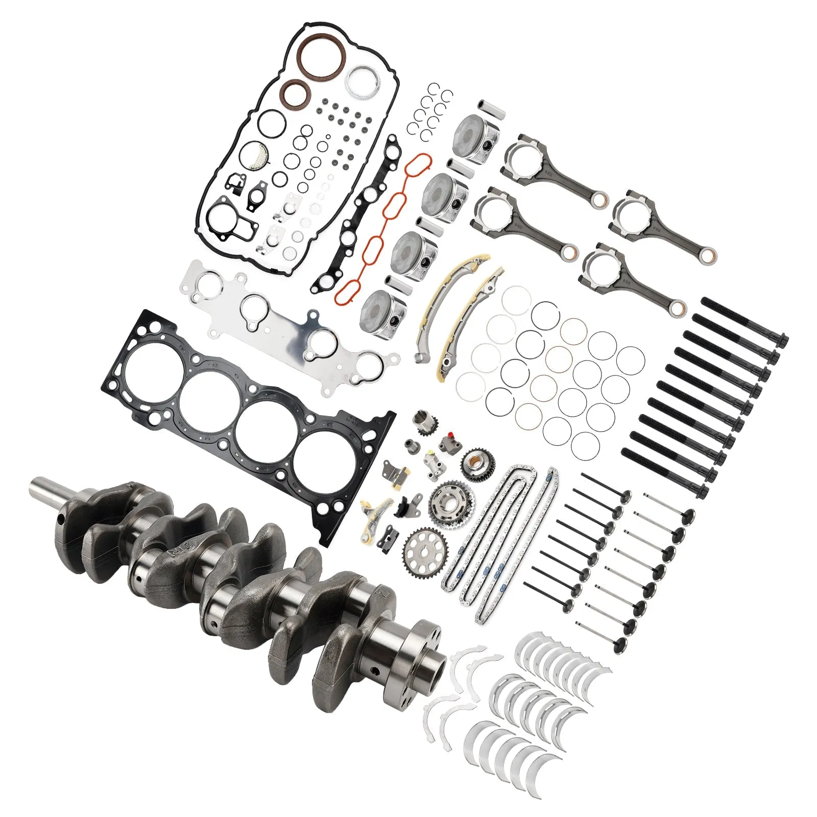 Kit de distribution de joint de piston de reconstruction de moteur TOYOTA 4RUNNER 2.7L 2010 avec bielles de vilebrequin 13401-75020 1304175030