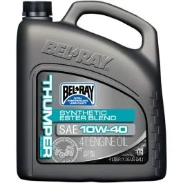 BEL-RAY 99520-B4LW THUMPER RACING SYNTHETIC ESTER BLEND 4-STROKE ENGINE OIL 10W-40 4 LITER