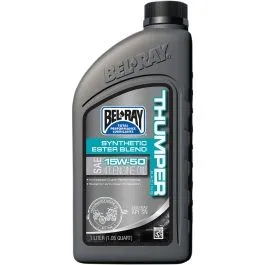 BEL-RAY 99530-B1LW THUMPER RACING SYNTHETIC ESTER BLEND 4-STROKE ENGINE OIL 15W-50 1 LITER