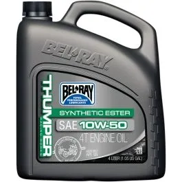 BEL-RAY 99550-B4LW WORKS THUMPER RACING SYNTHETIC ESTER BLEND 4-STROKE ENGINE OIL 10W-50 4 LITER