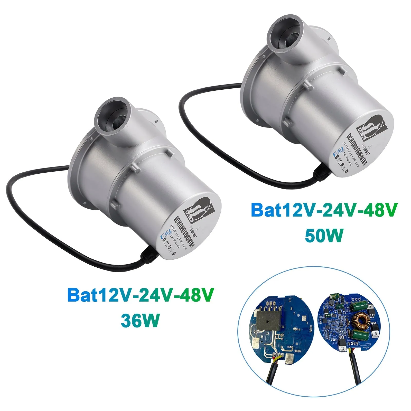 Générateur hydroélectrique à turbine à débit d'eau 12/24/48 V, petite taille, 36/50 W, 12 V, 24 V, 48 V