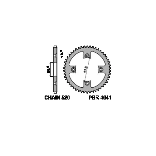 406 14 18nc Pignone Pbr Passo 520 - 10 > 17 Denti Per Aprilia Pegaso 1989 > 1999-406-14-18NC-126276