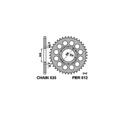 419 14 18nc Pignone Pbr Passo 525 - 14 > 15 Denti Per Suzuki Gt 1976 > 1978-419-14-18NC-128124