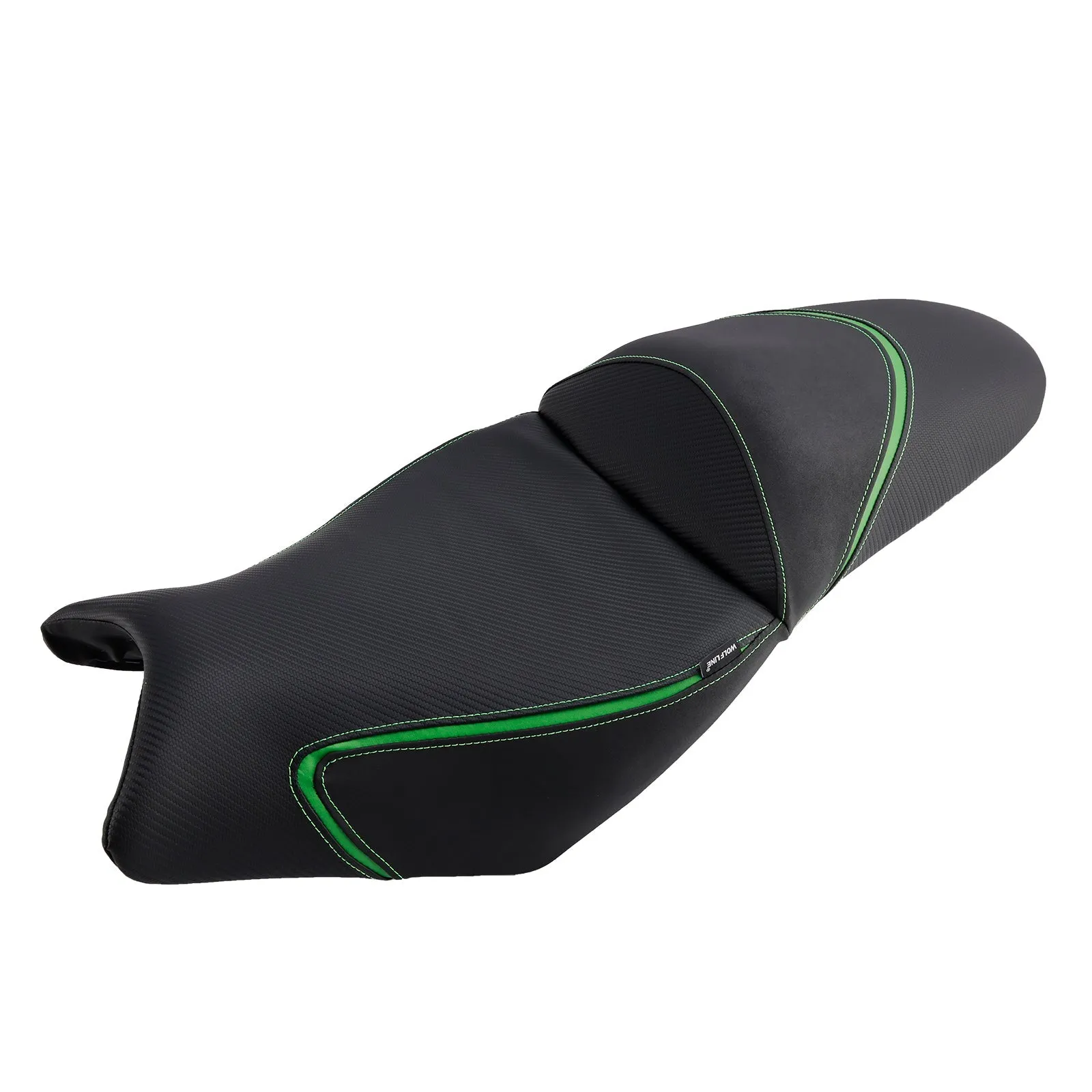 Selle pilote/passager complète coussinée verte pour Kawasaki Versys 650 2022-2024