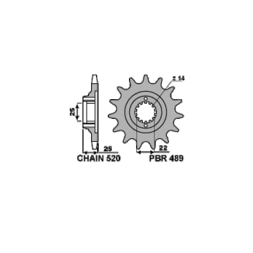 423 13 18nc Pignone Pbr Passo 520 - 11 > 15 Denti Per Kawasaki Kx 1996 > 1997-423-13-18NC-127459