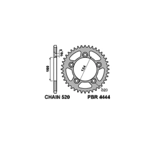 490m 15 18nc Pignone Pbr Passo 520 - 14 > 16 Denti Per Ducati 749 R Superbike 2003 > 2006-490M-15-18NC-126643
