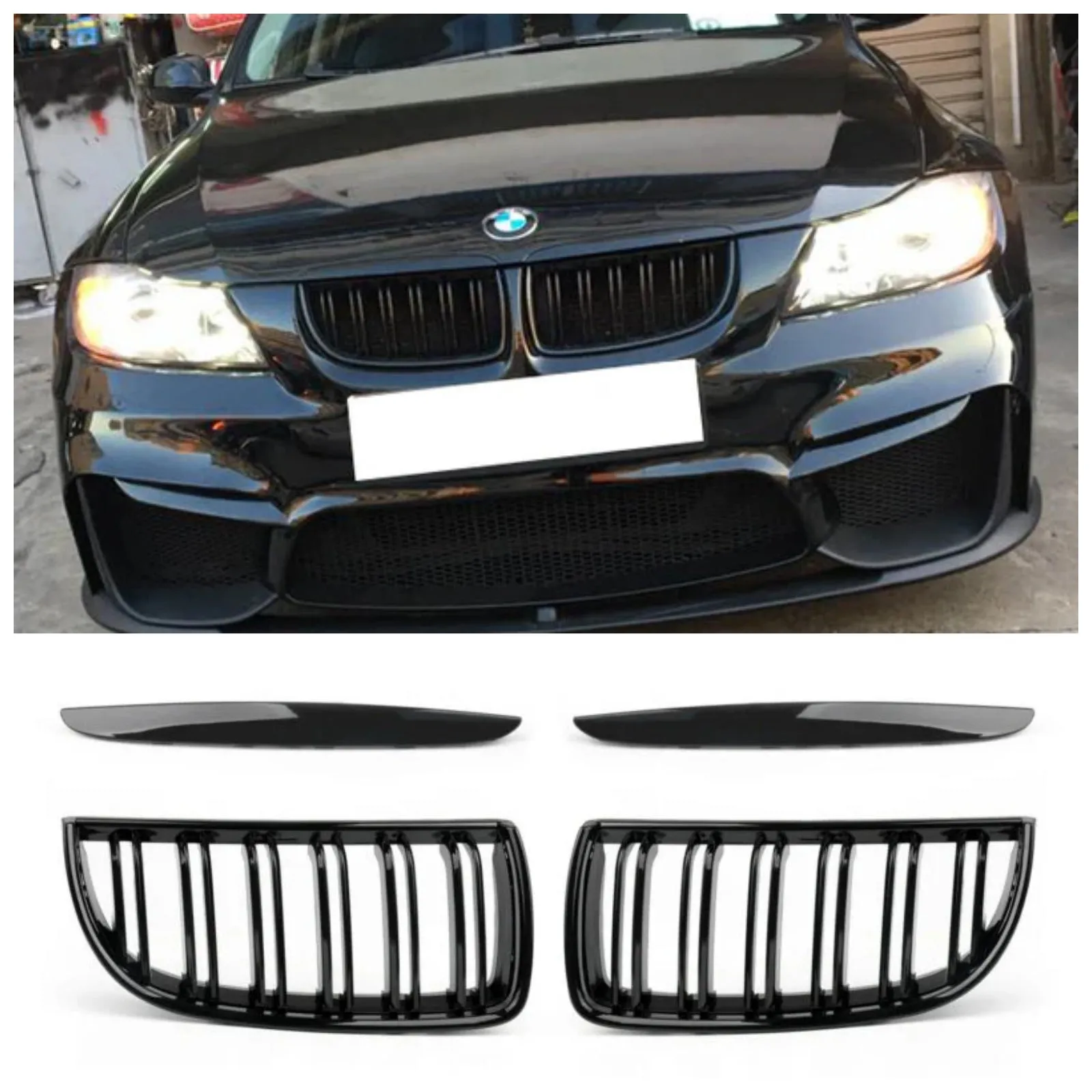 Corrette à double latte rein avant pour BMW E90 Berline Wagon 320I 2004 2005 2006 2007