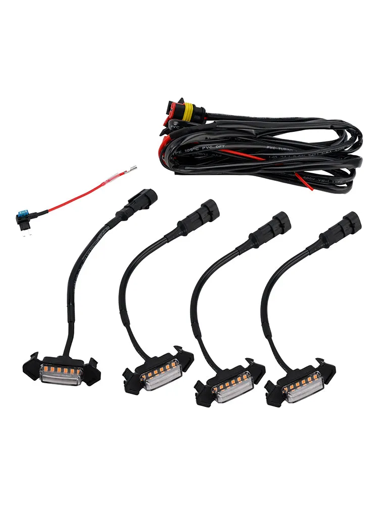 Kit d'éclairage LED pour calandre avant Toyota Tacoma 2016-2023, lentille transparente, lumière ambre