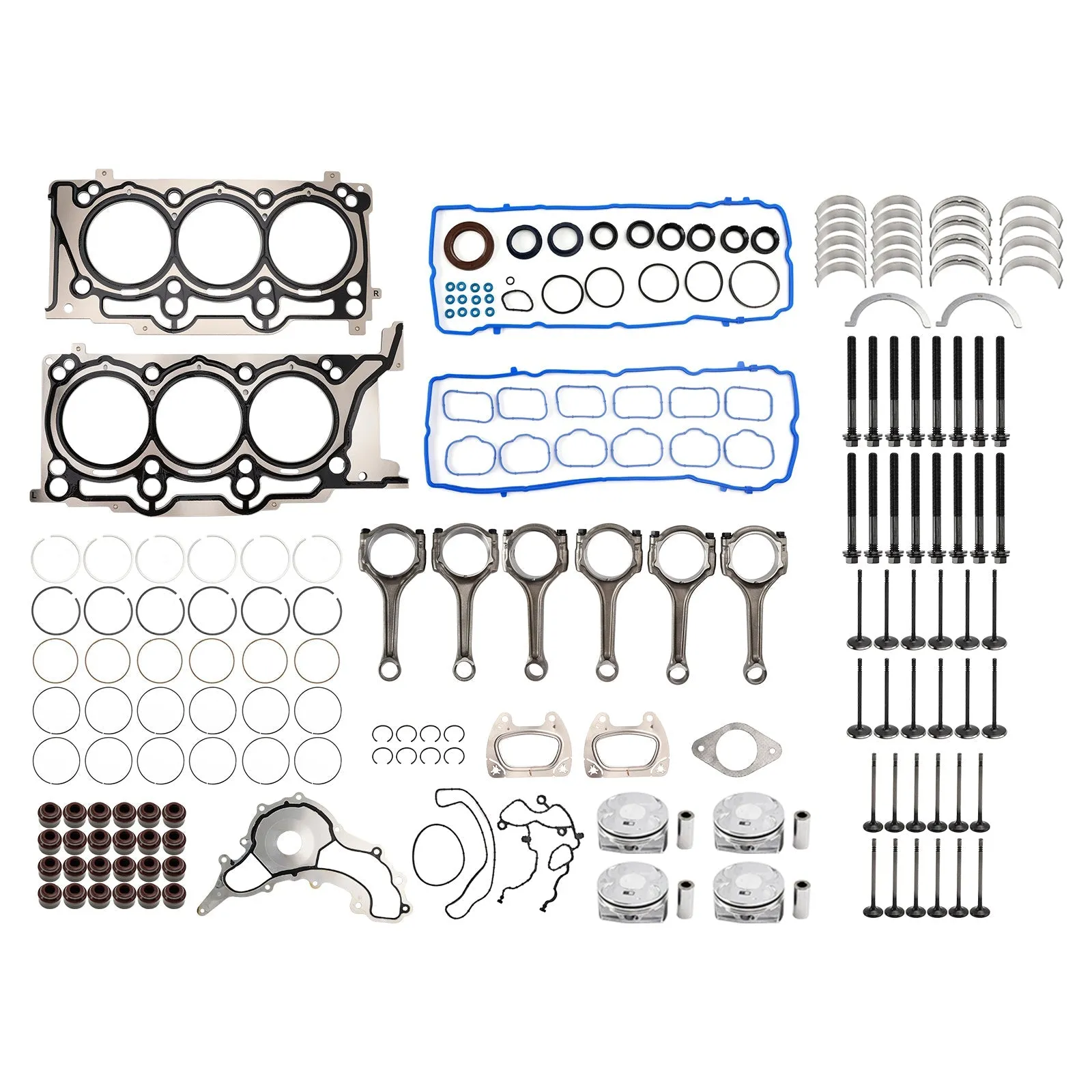 Kit de révision et de reconstruction du moteur pour Jeep Grand Cherokee 3,6 L, 3 604 cm³, 220 CID, V6 FLEX DOHC, 2011-2015, 5184088AF H1517CPA