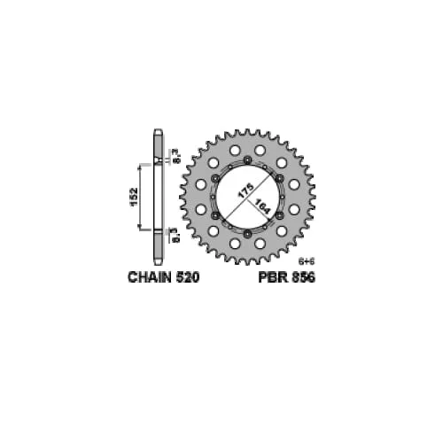 581 14 18nc Pignone Pbr Passo 520 - 13 > 14 Denti Per Yamaha Tt 1986 > 1999-581-14-18NC-128604