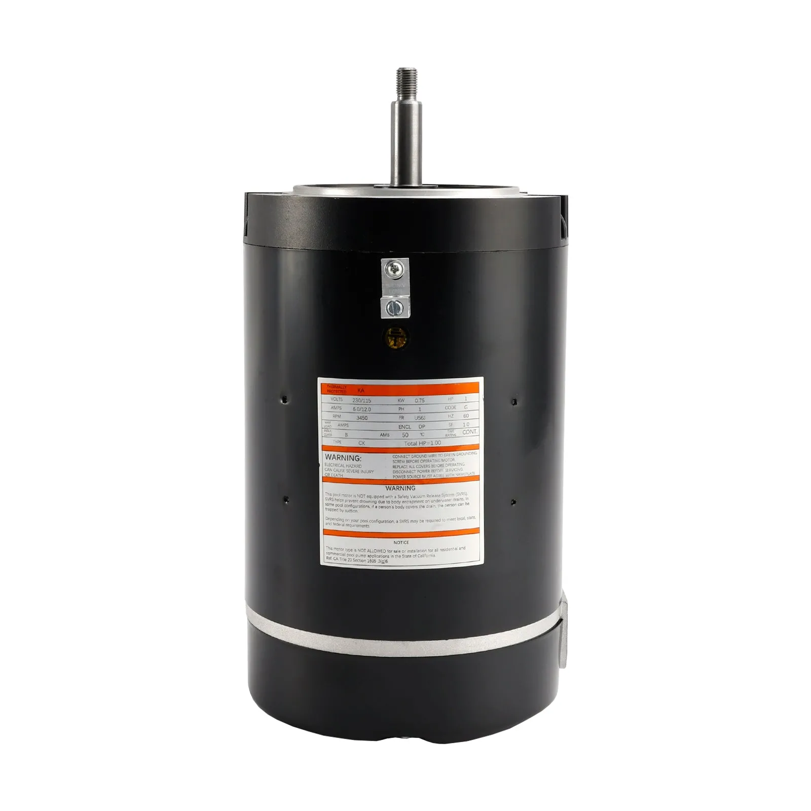 Moteur de piscine B228SE 1 CV, 3 450 tr/min, 1 vitesse, 230/115 V, 6/12 A