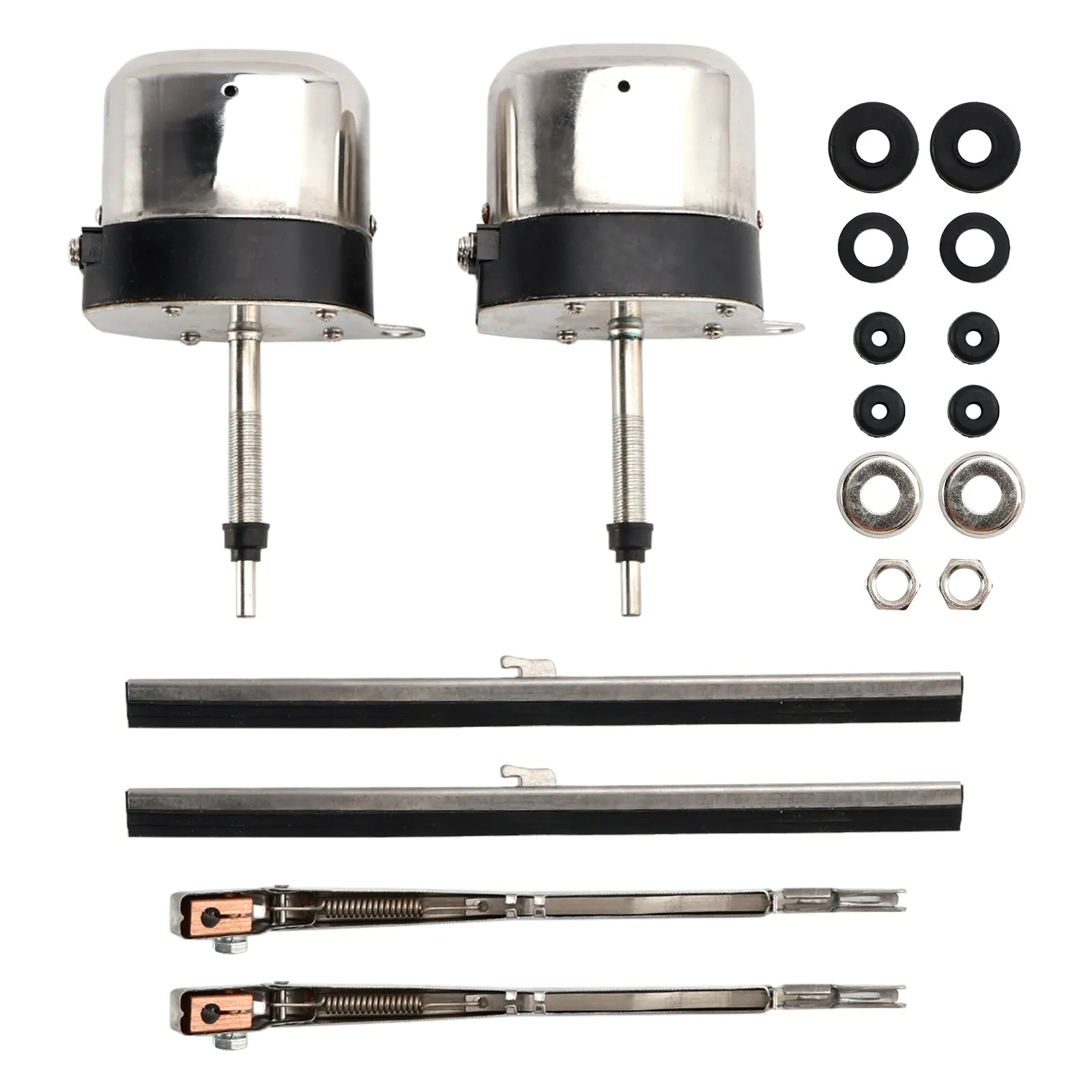 Paire de tiges d'essuie-glace en acier inoxydable pour Jeep et Ford