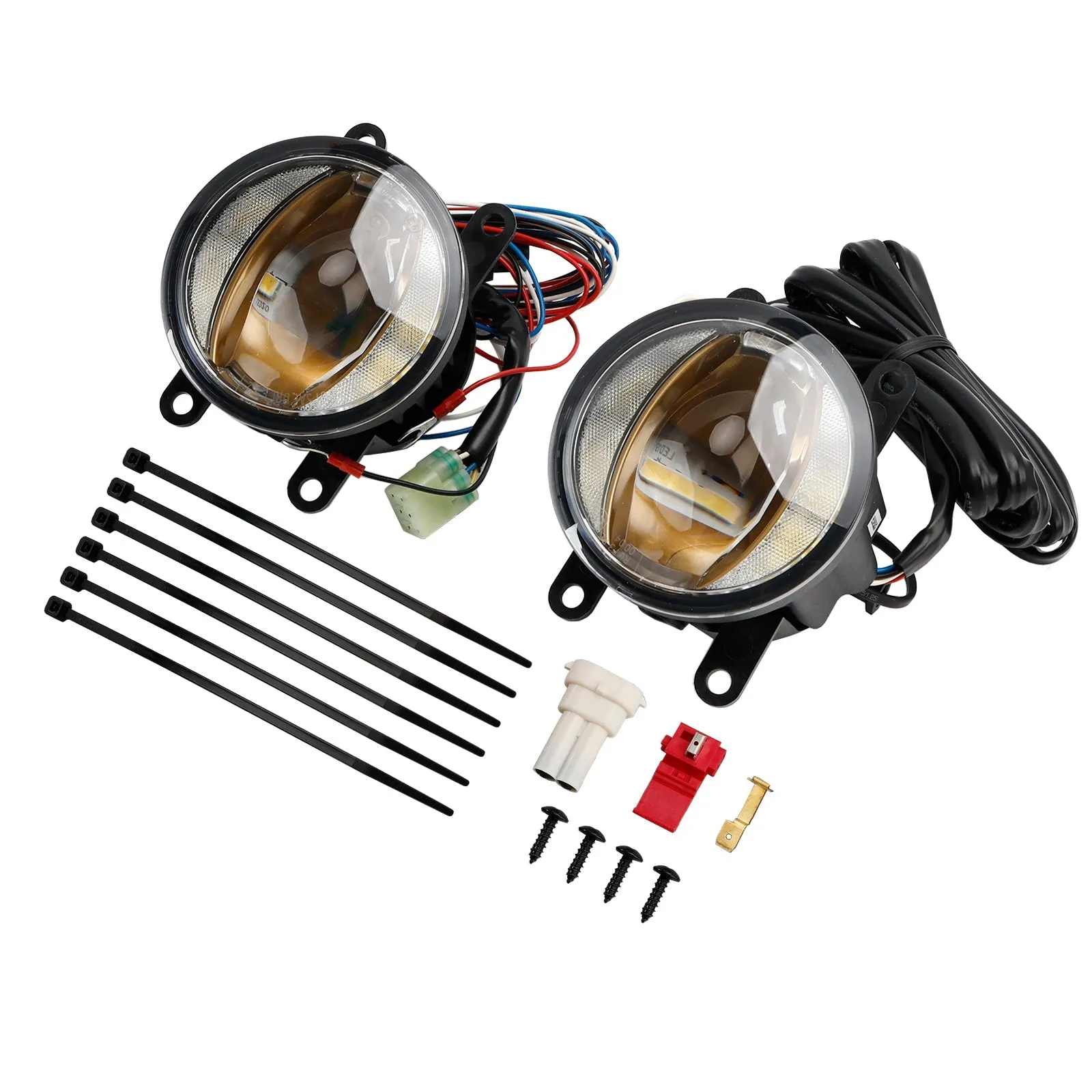 Phare de voiture LEDtiving FOG DRL Gold Edition 90 mm 6 000 K pour OSRAM