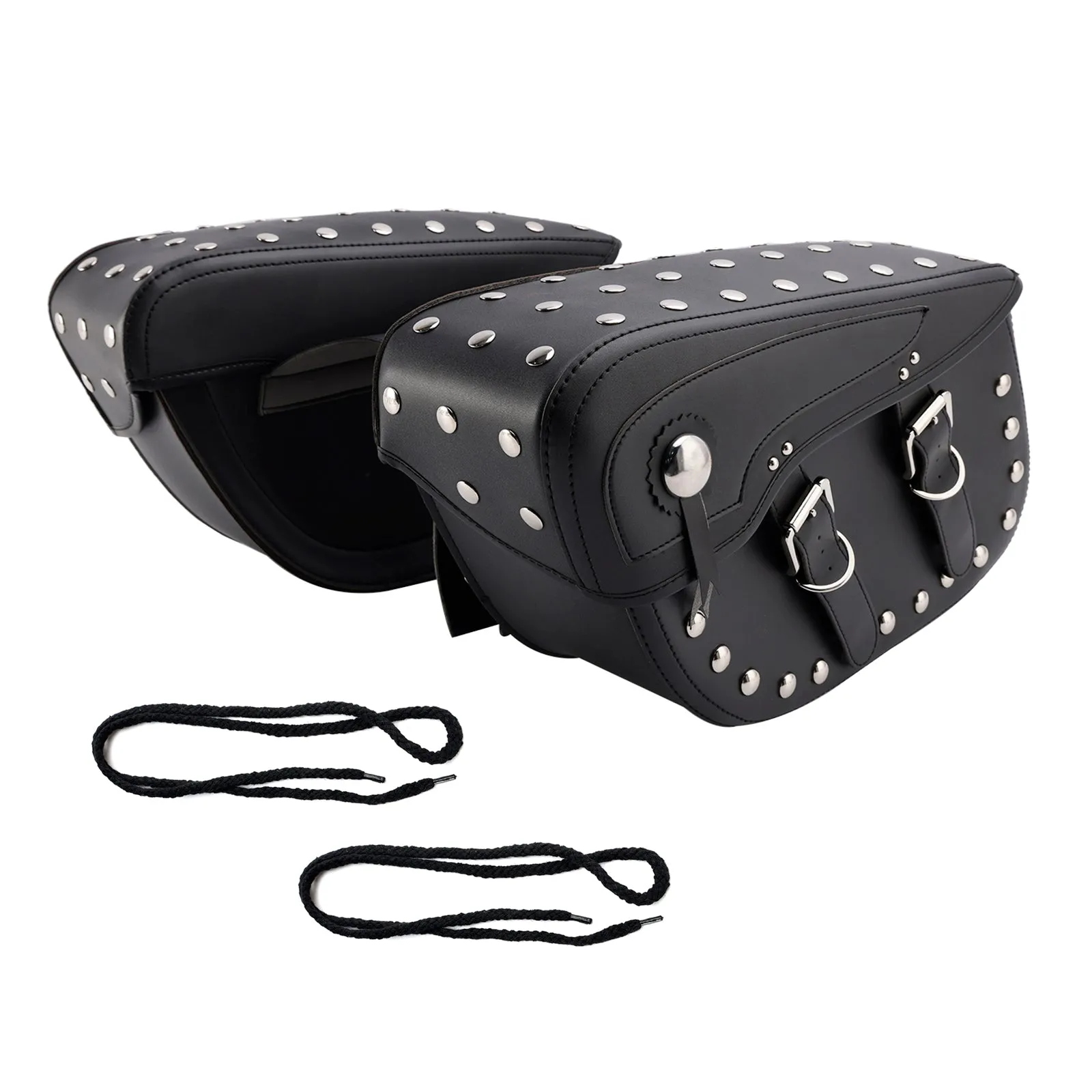 Sacoche latérale universelle en PU noir 80 L pour moto