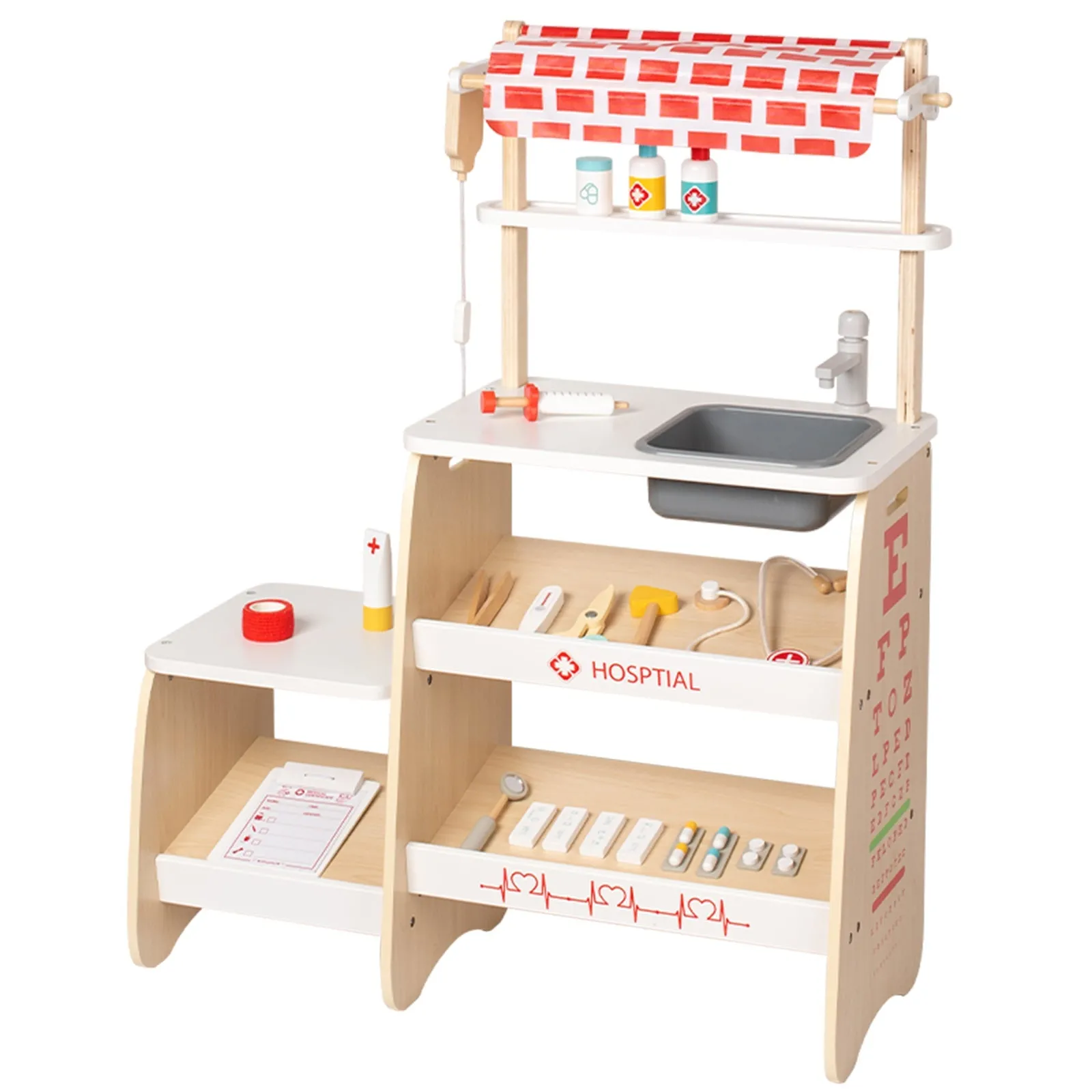 Ensemble de jouets de simulation de clinique médicale pour enfants avec 22 accessoires, à partir de 3 ans